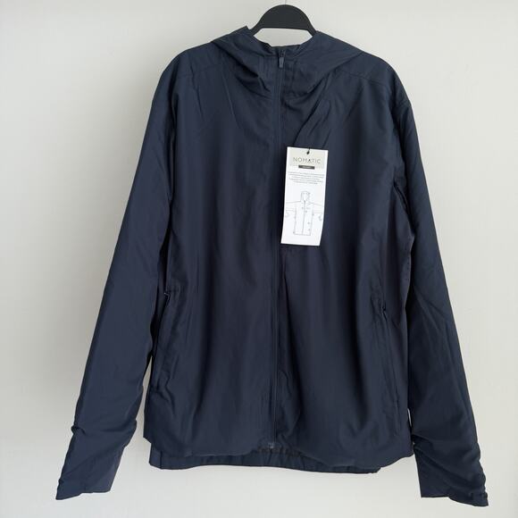 Nomatic Outset Jacket Mens XXL Navy Hoodie Full Zip Lightweight Travel Pillow - Picture 1 of 11